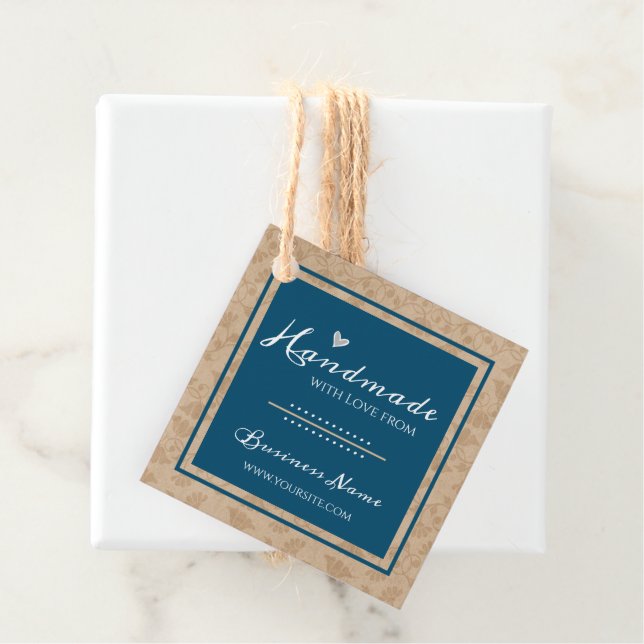 Handgefertigt mit Liebe Custom Business Label (Beispiel)