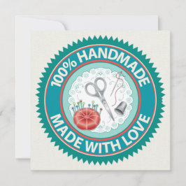 Handgefertigt mit Liebe-Flachkarte Einladung