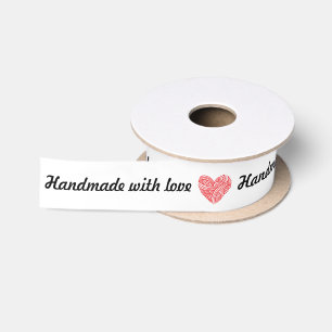 Handgefertigt mit Liebe Garn Herzerkrankungen Satinband