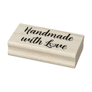 Handgefertigt mit Liebe Gummistempel