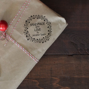 Handgefertigt mit Liebe, Gummistempel