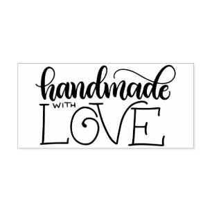 Handgefertigt mit Liebe Gummistempel