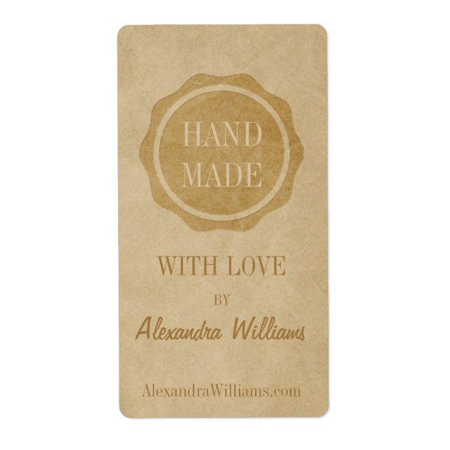 Handgefertigt mit Liebe-Handwerksetiketten Crafty (Vorne)