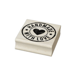 Handgefertigt mit Liebe Holz Art Gummi Briefmarke Gummistempel