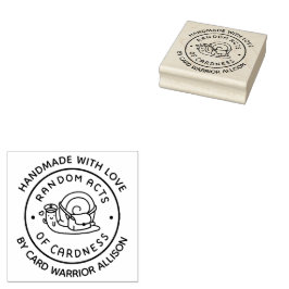 Handgefertigt mit Liebe Holzkunst Briefmarke Gummistempel
