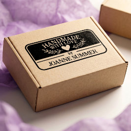 Handgefertigt mit Liebe - Individuelle Verpackung  Gummistempel