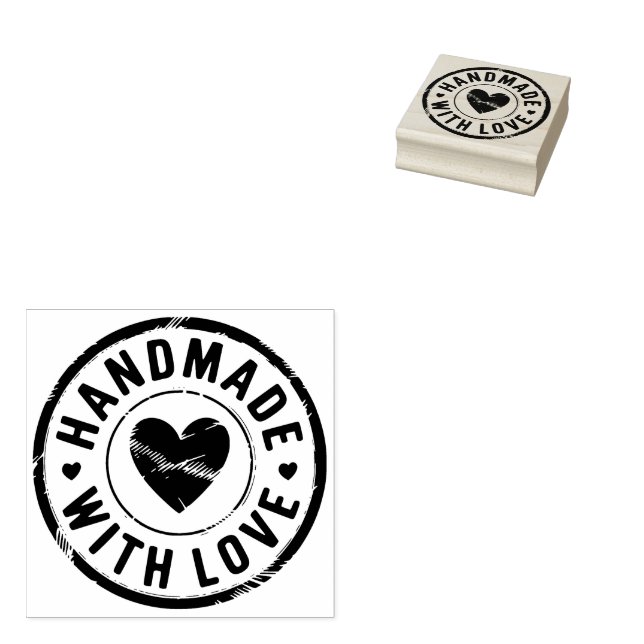 Handgefertigt mit Liebe-Kautschuk-Briefmarke Gummistempel (Stempel)