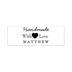 Handgefertigt mit Liebe Kleinunternehmen Typografi Permastempel