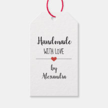 Handgefertigt mit Liebe, leicht weiß