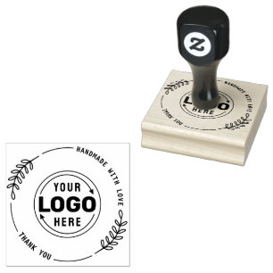 Handgefertigt mit Liebe-Logo-Rubber-Briefmarke Gummistempel