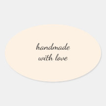Handgefertigt mit Liebe Minimal Sticker – Elegante