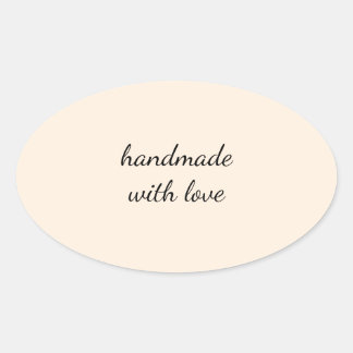 Handgefertigt mit Liebe Minimal Sticker – Elegante