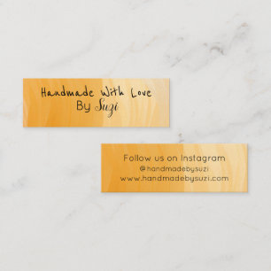 Handgefertigt mit Liebe nach Namen Terracotta Mini Visitenkarte