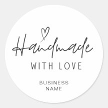 Handgefertigt mit Liebe Name für kleine Unternehme
