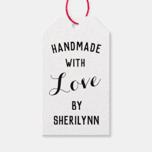 Handgefertigt mit Liebe Personalisiert Geschenkanhänger