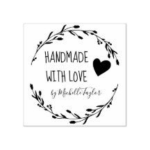 Handgefertigt mit Liebe Personalisierte KautschukB