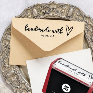 Handgefertigt mit Liebe Personalisierte KautschukB Permastempel