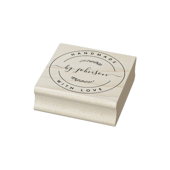 Handgefertigt mit Liebe rustikal Gummistempel (Stempel)