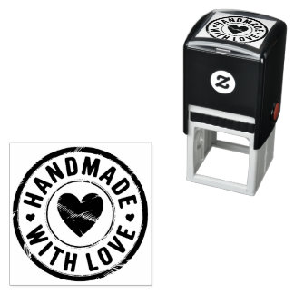 Handgefertigt mit Liebe-Selbstfarben-Briefmarke Permastempel