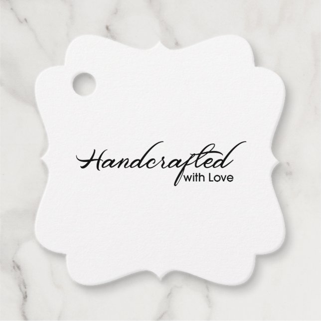 Handgefertigt mit Liebe-Tag Geschenkanhänger (Vorderseite)