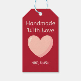 Handgefertigt mit Liebe Valentinstag-Geschenkanhän Geschenkanhänger