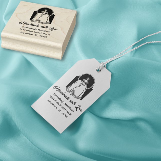 Handgefertigt mit Liebe Vintag gekleidete Frauen Gummistempel (Von Creator hochgeladen)