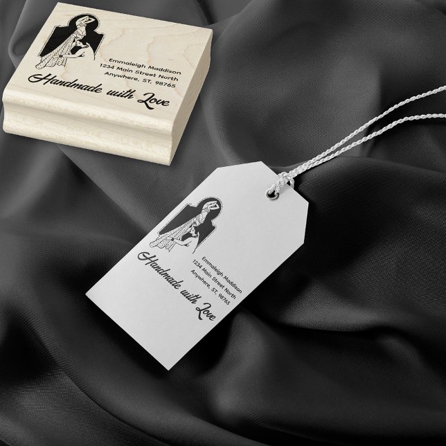 Handgefertigt mit Liebe Vintager Dressmaker Gummistempel (Von Creator hochgeladen)