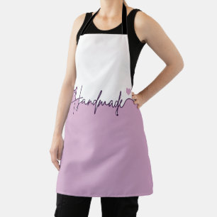 Handgefertigt mit Liebe Violett Kleinunternehmerin Schürze