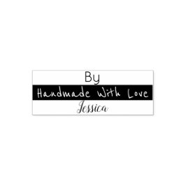 Handgefertigt mit Liebe von [Ihr Name] Permastempel