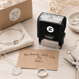 Handgefertigt mit Liebe von [Ihr Name] Permastempel