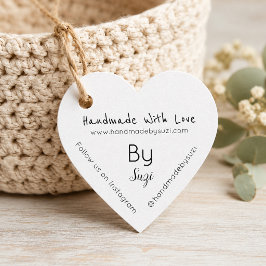 Handgefertigt mit Liebe von Suzi Herzpreismarken Geschenkanhänger