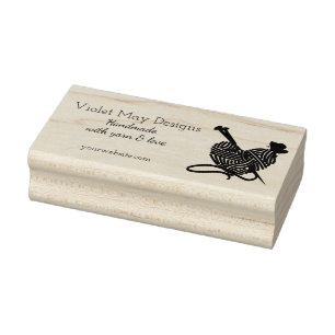 Handgefertigt mit Liebe Yarn Handwerk Business Pro Gummistempel