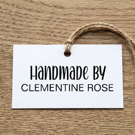 Handgefertigt von Whimsical Handwritten Script Permastempel