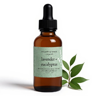 Handgefertigte Aromatherapie Essential Oil Splage  Rechteckiger Aufkleber