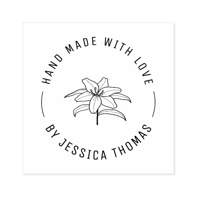 Handgefertigte botanische Briefmarke Gummistempel (Prägung)