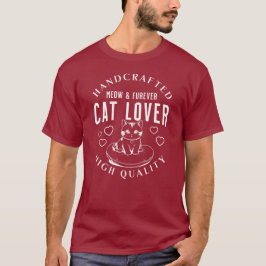 Handgefertigte Cat Lover Meow und Furever Shirt