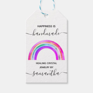 Handgefertigte, dynamische Rainbow-bearbeitbare Ge Geschenkanhänger
