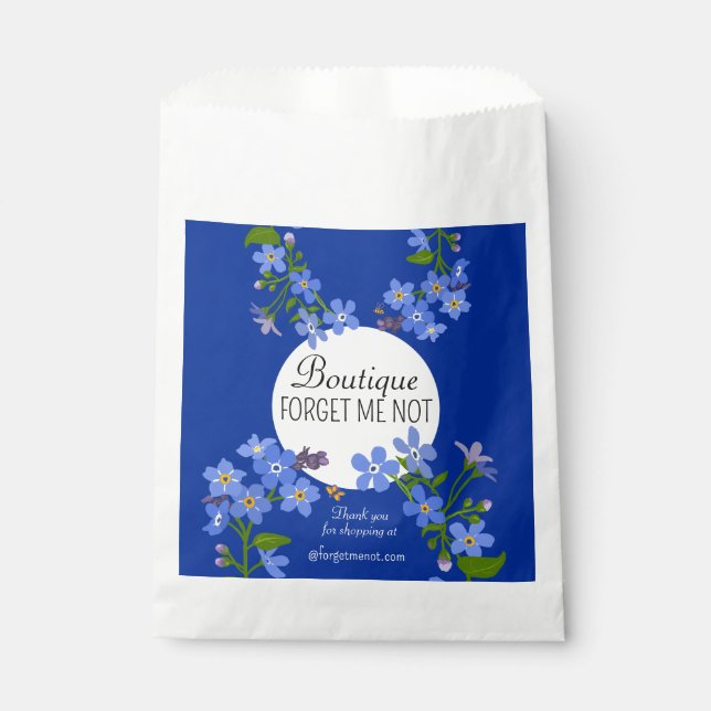 Handgefertigte Einkaufstaschen aus Papier blau Geschenktütchen (Vorderseite)