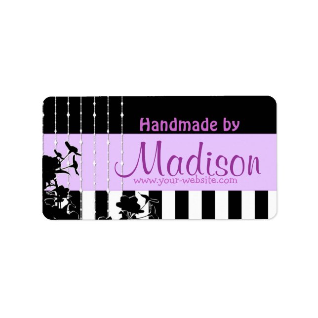 Handgefertigte Etiketten Adressaufkleber (Vorne)