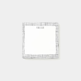 Handgefertigte Gitterlinien CUSTOM Monogramm Perso Post-it Klebezettel