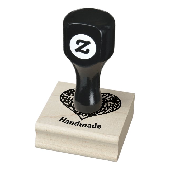 Handgefertigte Herz-Briefmarke Gummistempel (Stempel)