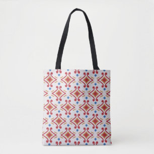 Handgefertigte Ikat-Gewebe, ethnisch nahtlos. Tasche