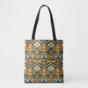 Handgefertigte Ikat-Gewebe. Ethnische nahtlose Mus Tasche