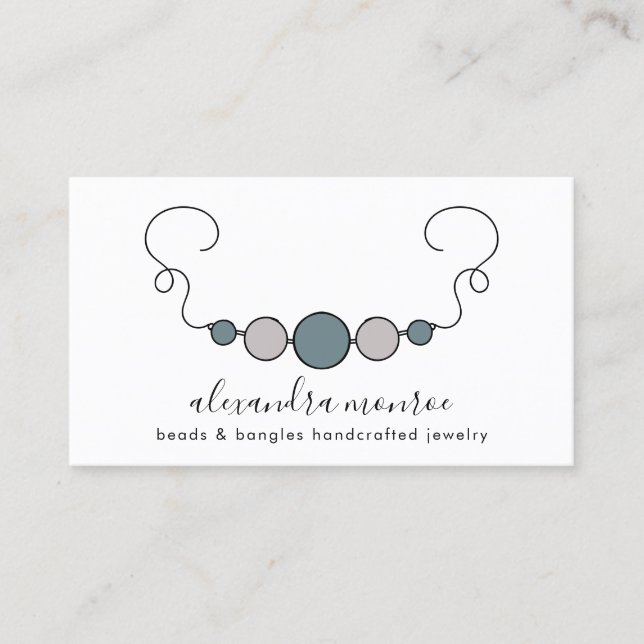 Handgefertigte Juwelierlogos | Schmuckdesign Visitenkarte (Vorderseite)