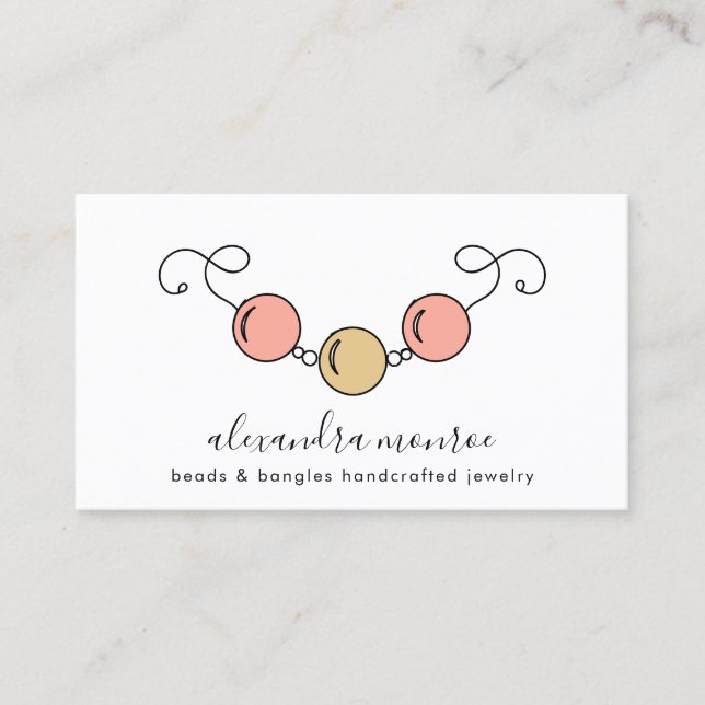 Handgefertigte Juwelierlogos | Schmuckdesign Visitenkarte (Vorderseite)