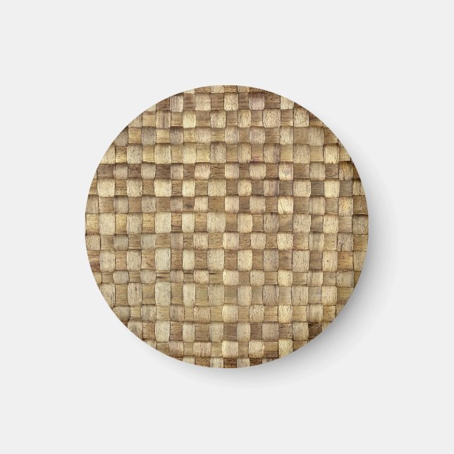 Handgefertigte Körbe Nahtlose Textur Magnet (Vorne)