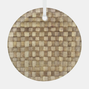 Handgefertigte Körbe Nahtlose Textur Ornament Aus Glas