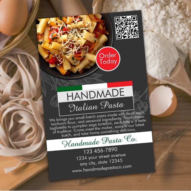 Handgefertigte Pasta-Manufaktur Flyer (Von Creator hochgeladen)