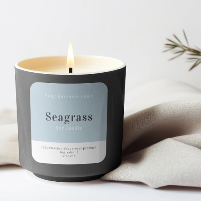 Handgefertigte Personalisierte Produktinformatione Quadratischer Aufkleber (Handmade Personalized Product Information Square Sticker by Ricaso. Ideal for candles, soap, cakes)