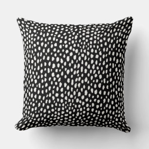 Handgefertigte Pinselstriche aus Polka (schwarz un Kissen